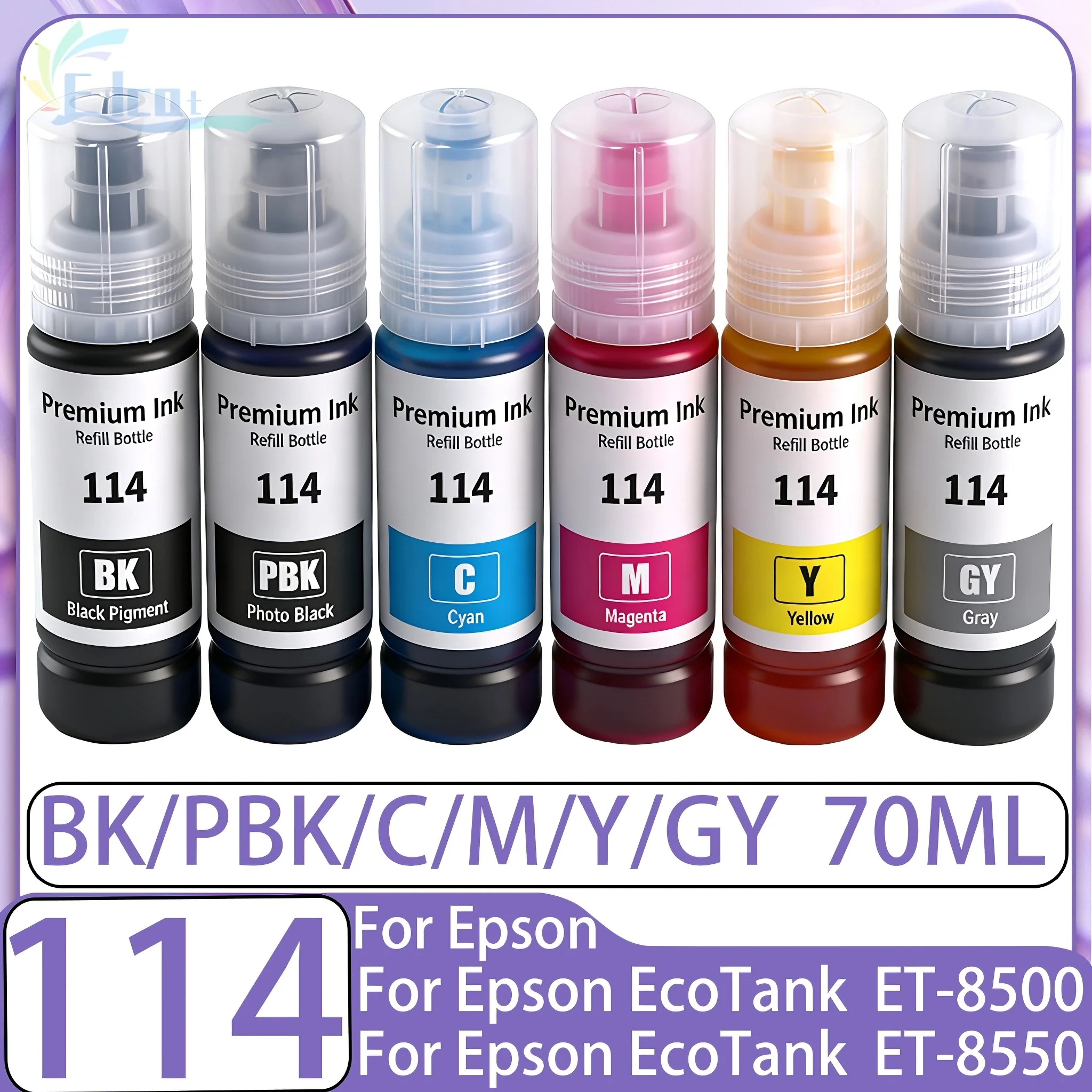 Para Epson 114 tinta T114 tinta de tinte Compatible con Epson T114 114 tinta para Epson Ecotank ET-8500 ET-8550 ET8500 ET8550 tinta de impresora
