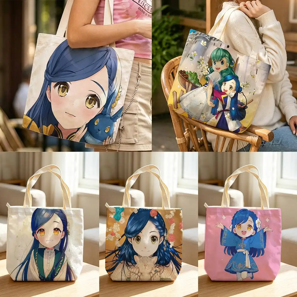 M-Myne A-Ascendance of a Bookworm Waterproof Lined Canvas bags suitable for going to class, shopping, gifts, and commuting