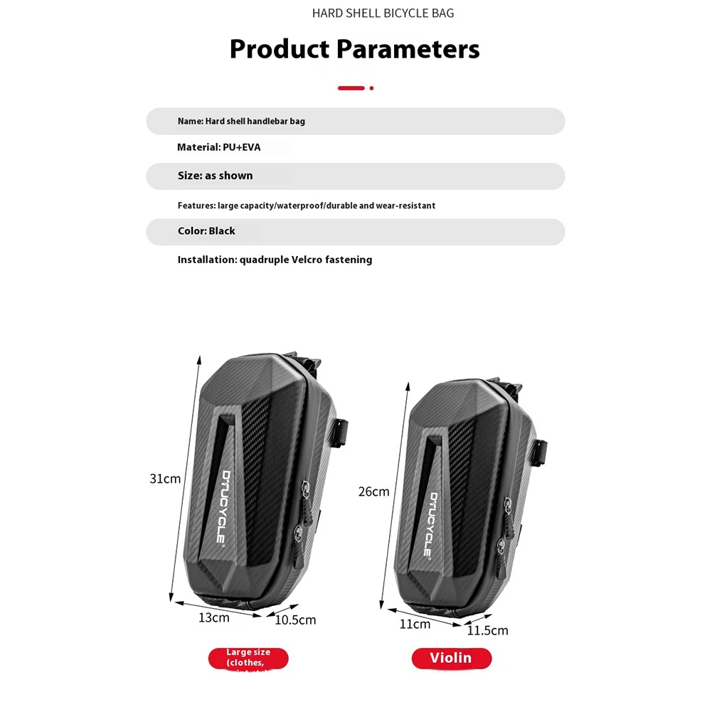 Bolsa frontal de bicicleta 2/4l, bolsa frontal para scooter elétrica, à prova d'água, bolsa para guidão, zíper duplo, armazenamento de bicicleta, acessórios de ciclismo