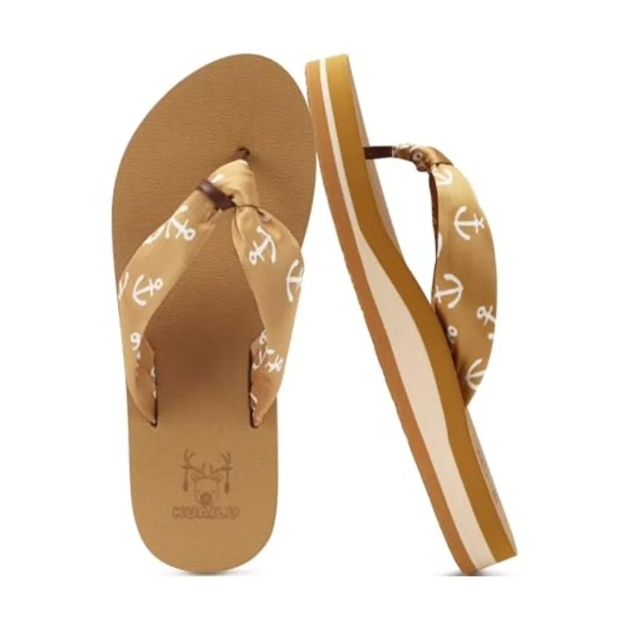 KuaiLu Flip Flops Women Yoga Foam Ladies Comfort Arch Support Summer Beach Casual Thong Sandals