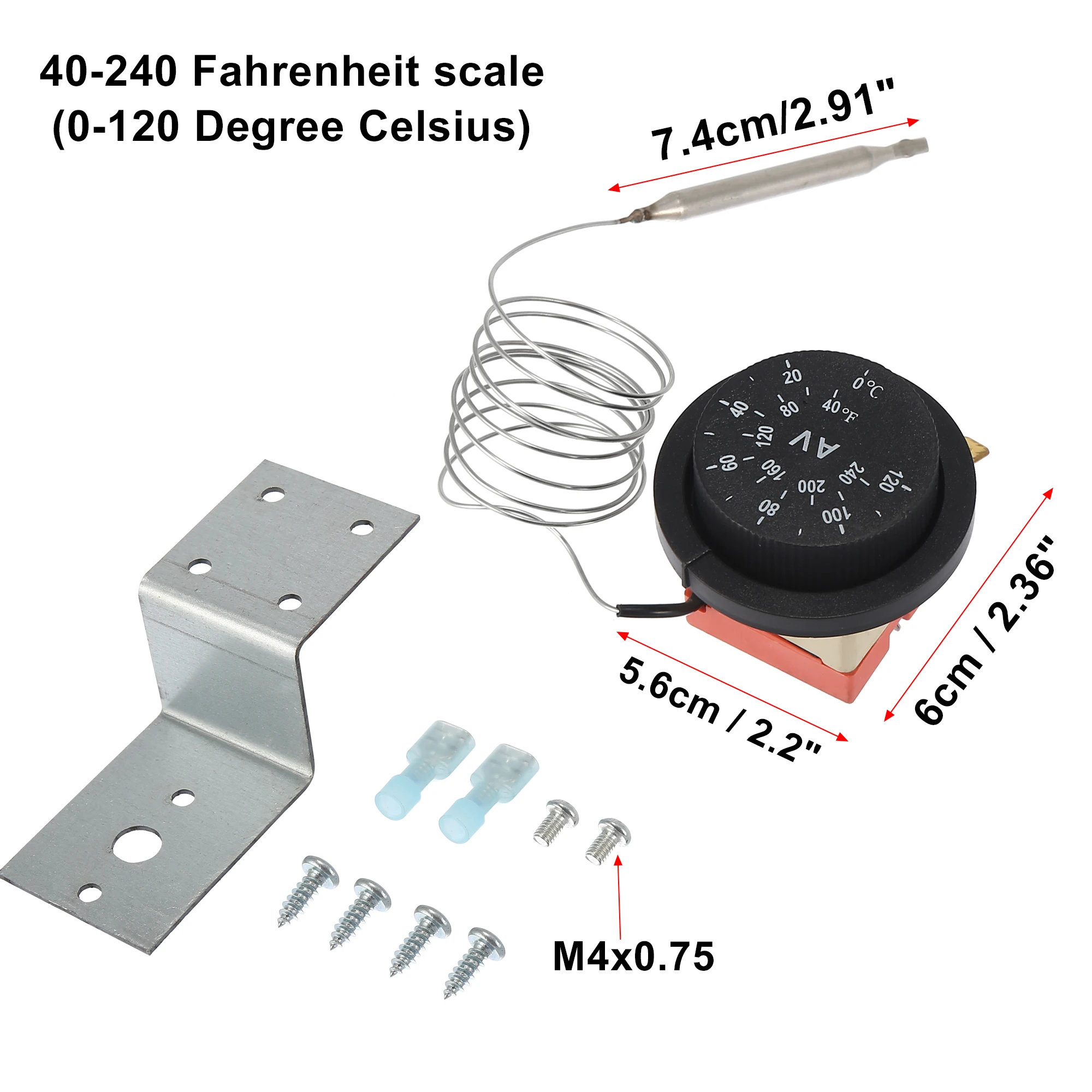 X Autohaux 12V Electric Radiator Fan Thermostat Controller Kit Control Switch for Car
