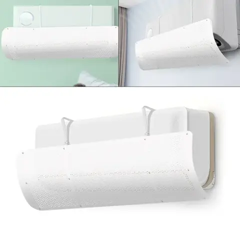 범용 에어컨 윈드 디플렉터 벽걸이 형 에어컨 앞 유리 직접 불기 개폐식 콘센트 배플