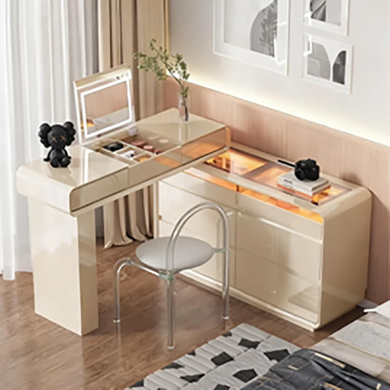 Contemporary Trendy Vanity Table Elegant Multifunctional Minimalist Beauty Vanity Table With Lights Design Meuble Furniture
