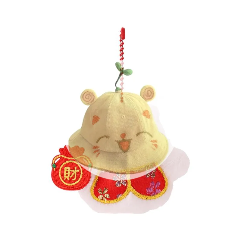 

1 шт., милый плюшевый брелок с изображением кота удачи, кавайный котенок, подвеска на рюкзак, новогодний талисман, украшение, аксессуары, подарок