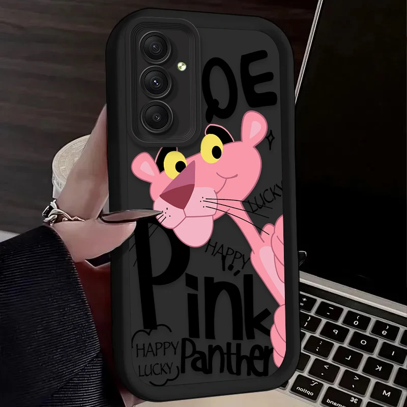 Pink Felidae Animal Case for Samsung Galaxy A55 A35 A25 A15 A05 A05S 5G A24 A13 A23 A12 A22 A32 A52 A52S A71 A72 A51 4G Etui