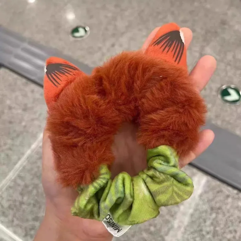ديزني كريزي زوتوبيا يمكنك حلقة شعر قطيفة للفتيات عصابة رأس للخريف والشتاء شريط مطاطي إكسسوارات شعر للأمعاء الغليظة
