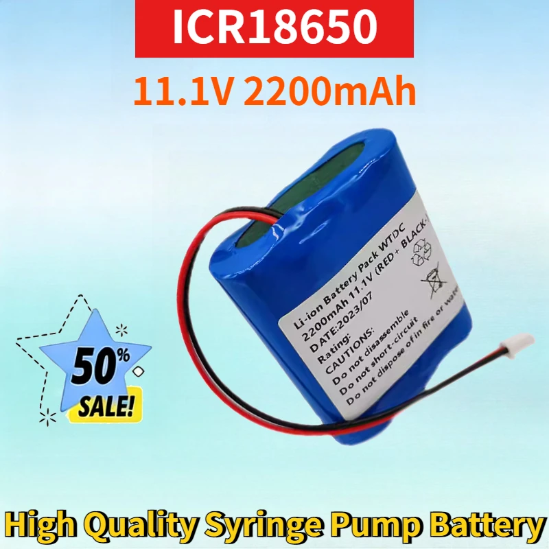 

Новейшая перезаряжаемая литий-ионная батарея ICR18650 11.1В 2200мАч для шприцевых насосов Mdk MS31 MI23, высококачественная сменная батарея