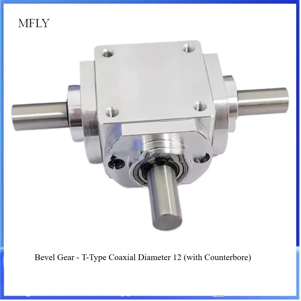 Small 1:1 T-Type Cross Commutator Shaft Diameter 12 Right-Angle Drive Gearbox Bevel Gearbox Rotation