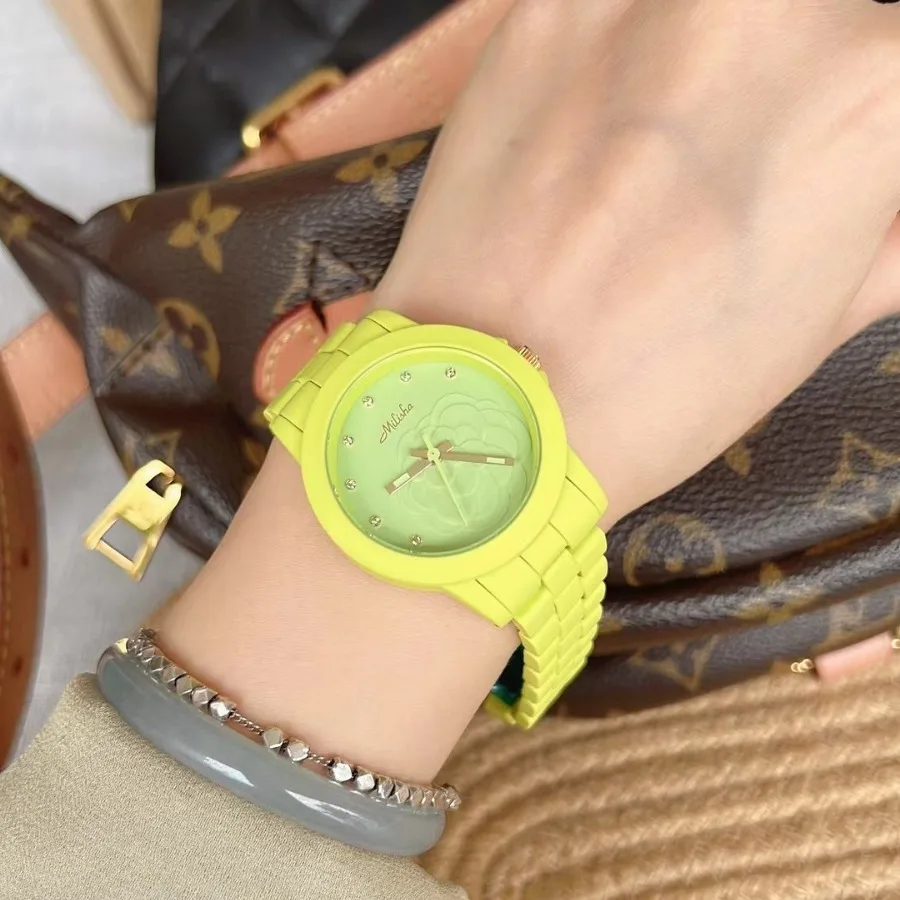여성용 우아한 레트로 트렌드 캔디 컬러 시계, 학생 시계, 생일 선물, 클래식 심플, 자동 방수 쿼츠, 신제품