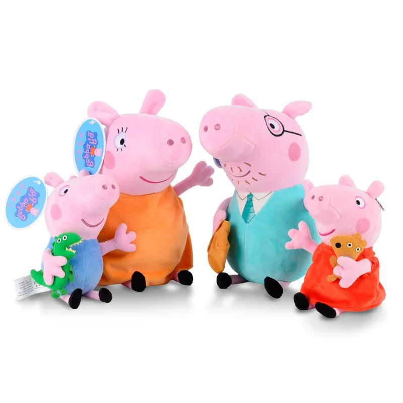 30CM Peppa Pig Plush Toys Stuffed Doll Genuine Pig Mom and Dad Model Children\'s Toys Cartoon Anime Figure George Kids Gifts