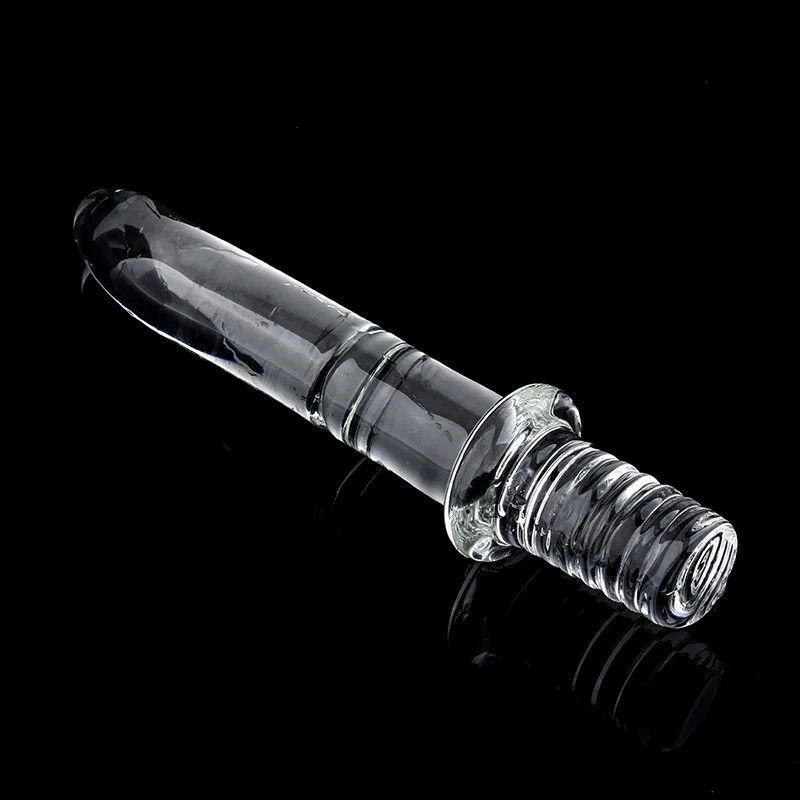 Female Anal Plug Dildo Sword-Like Model Glass Crystal Dildo Toy Male Anal Plug Glass Dildo Ddult Female Vaginal Masturbation Toy