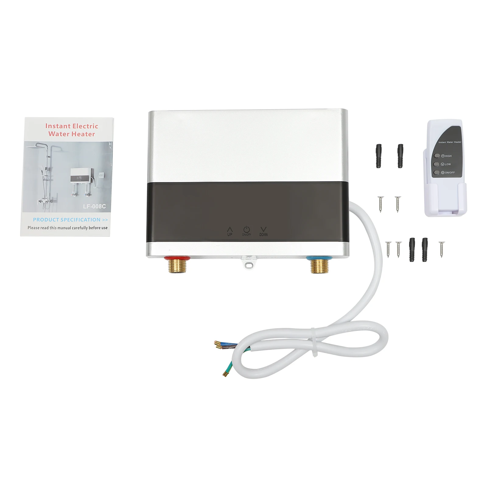 

110V Instant Hot Water Heaters Electric Tankless Water Heater Under Sink Point of Use 4000W Whole House Hot Water Supply