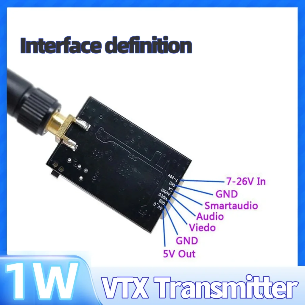 SLONWAKE 5.8G 48CH 1000mW وحدة إرسال VTX قابلة للتعديل للطاقة TBSprotocol للمركبة الجوية بدون طيار RC FPV.