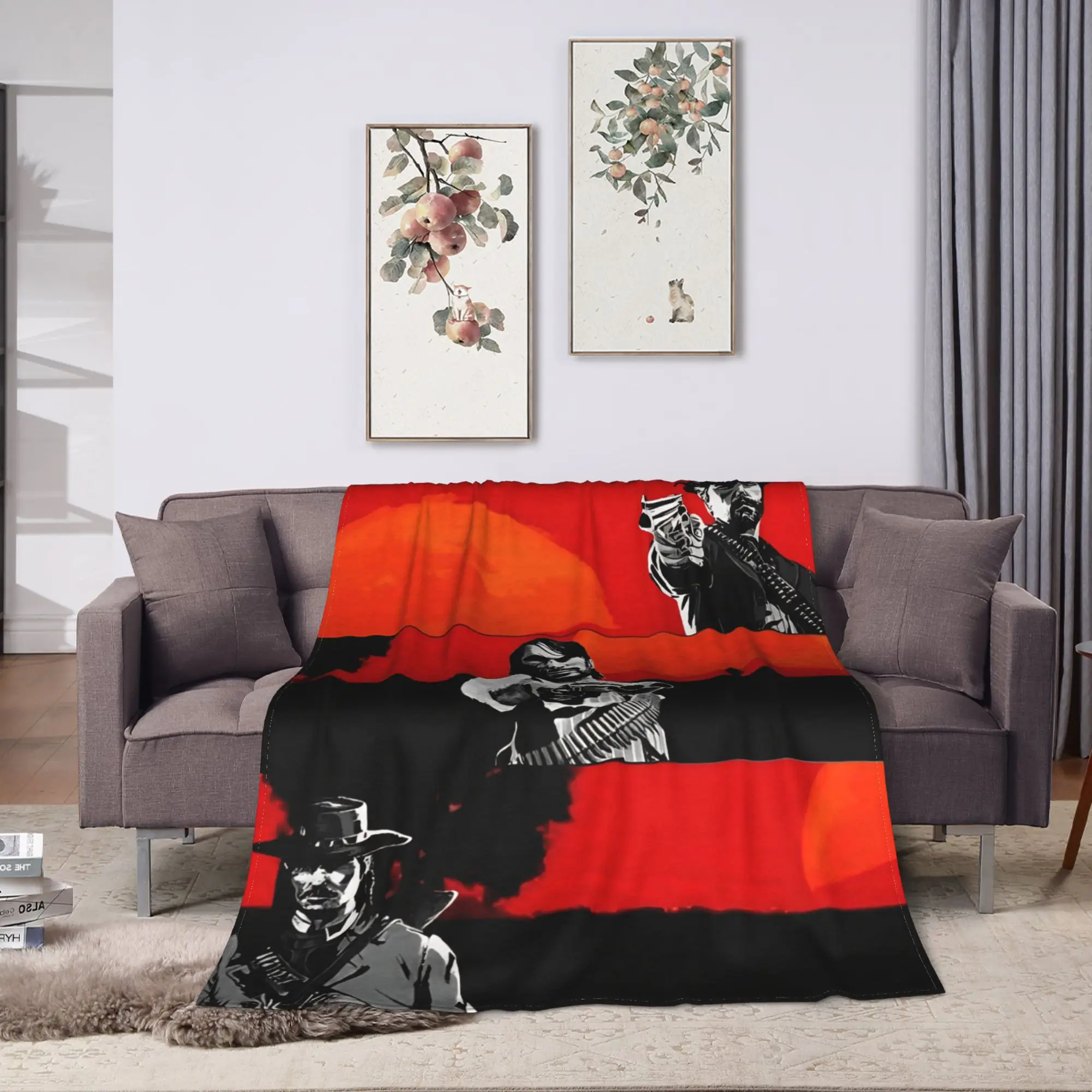 Arthur Morgan Red Dead Redemption Blanket Flannel Throw Blanket For Couch Chair Warm Soft Custom DIY Quality Bedspread