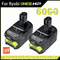 Rechargeable Battery 18V 6.0AH Li-ion for Ryobi ONE+ Cordless Power Tool BPL1820 P108 P109 P106 P105 P104 P103 RB18L50 RB18L40