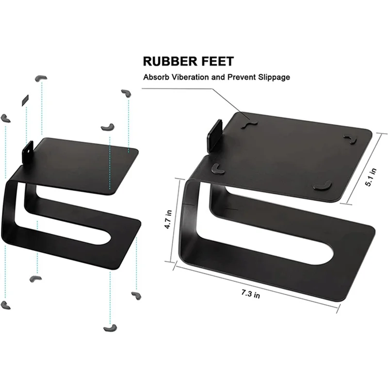 1 قطعة حامل منضدية مضاد للاهتزاز بتصميم متضمن معدني لتجربة صوت أفضل