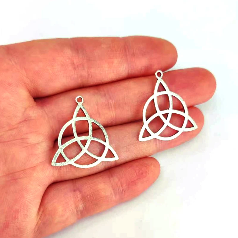 

FREE SHIPPING 50pcs Celtic Triangle Flower of Life pendant charm for DIY