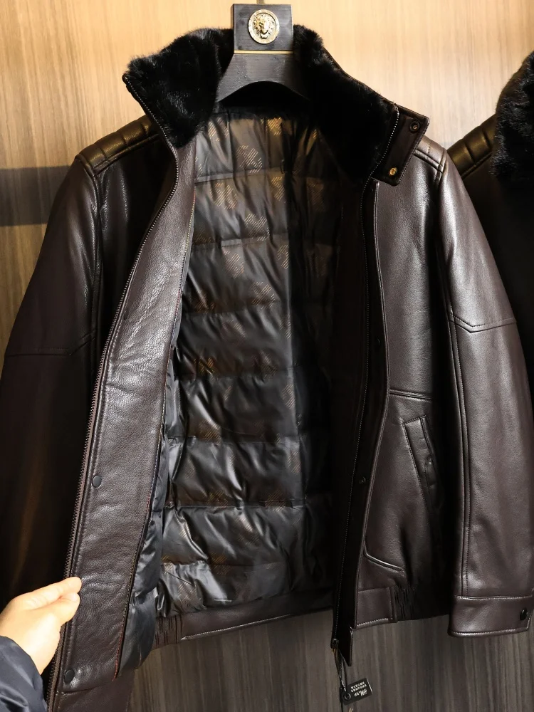 

Модный джет из искусственной кожи для мальчиков, однотонное пуховое пальто с воротником-стойкой, осень-зима, молодежное повседневное теплое пальто на молнии