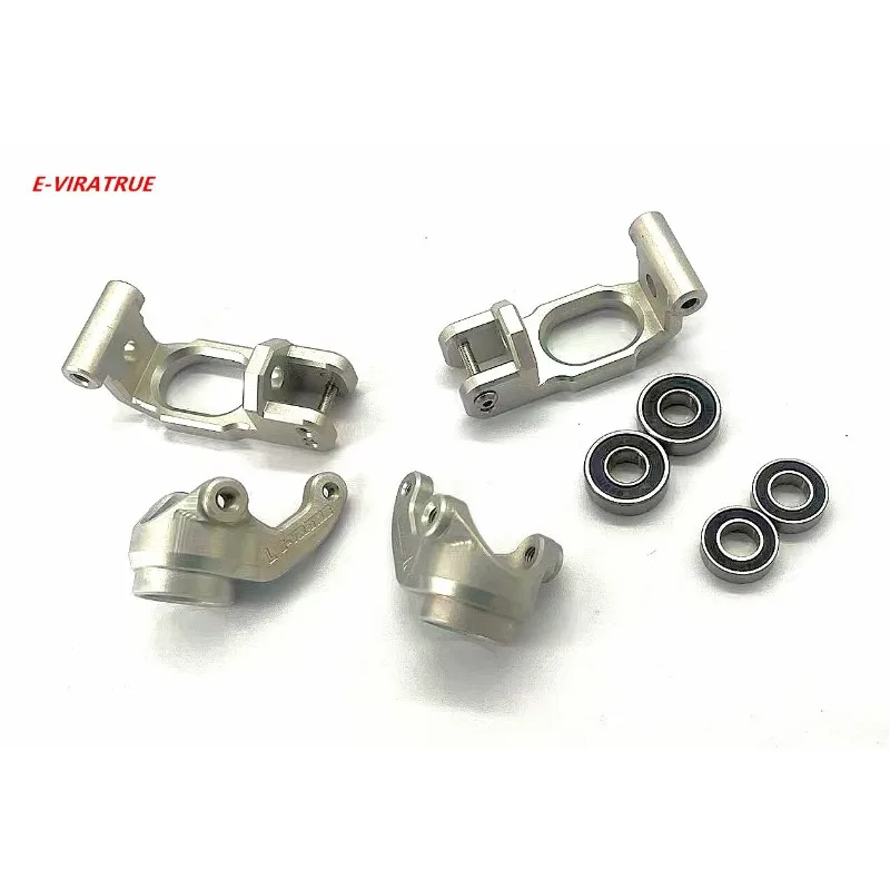 E-VIRATRUE 7075Aluminum Front Steering Blocks&Caster Blocks For Losi Lasernt 1/6