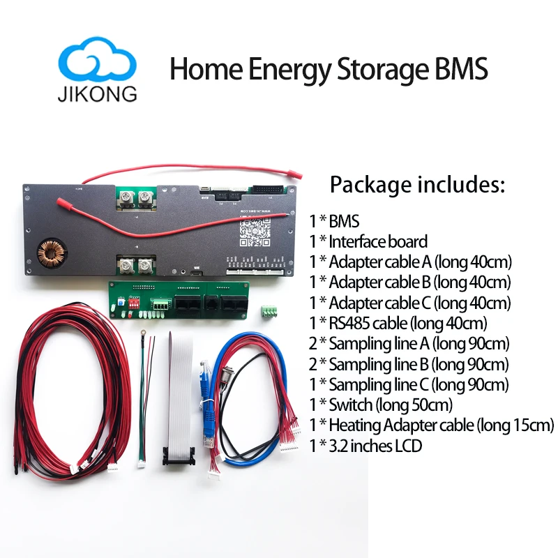 JIKONG JKBMS inverter bms 8S 16S 24V 48V 100A 150A 200A lifepo4 baterry Home Energy Storage bms Smart Active Balance 1A/2A