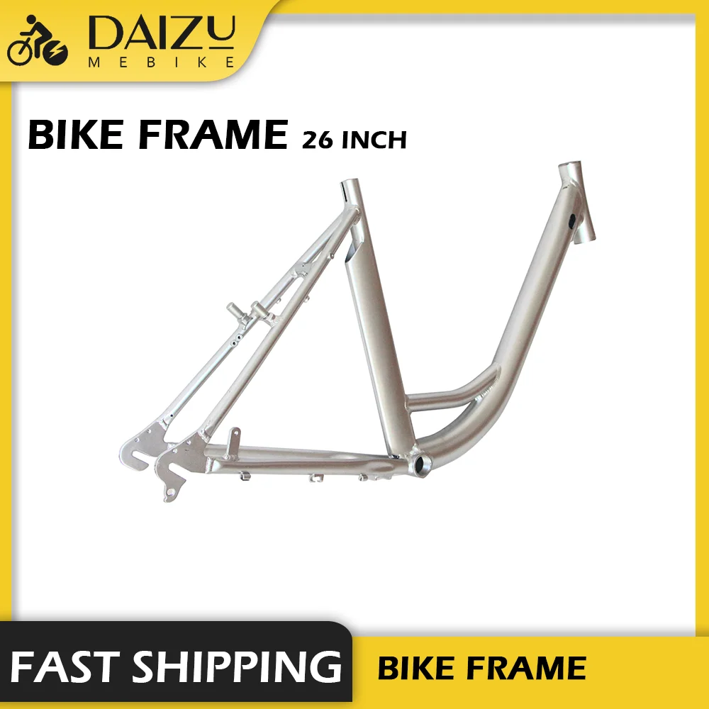 Bike Rim Bicycle Cycling Accessories Parts 26 Inch Bike Frame Speed V Brake Pieces 26 Ebike Frameset Aluminum Alloy for Adult