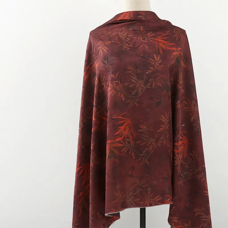 한푸, 치파오, 드레스 등 고대 스타일 의류용 헤비웨이트 리프 자카드 원단