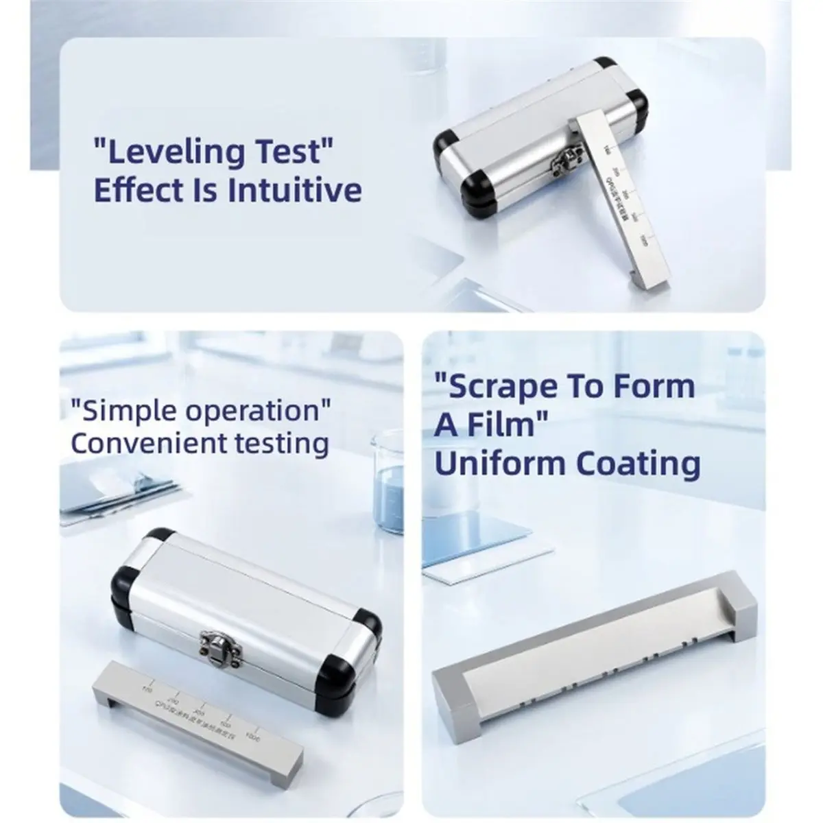 QPG Series Coating Leveling and Draw-Down Tester,Tool for Evaluating Coating Leveling Performance,Range: 100-1000 Μm.