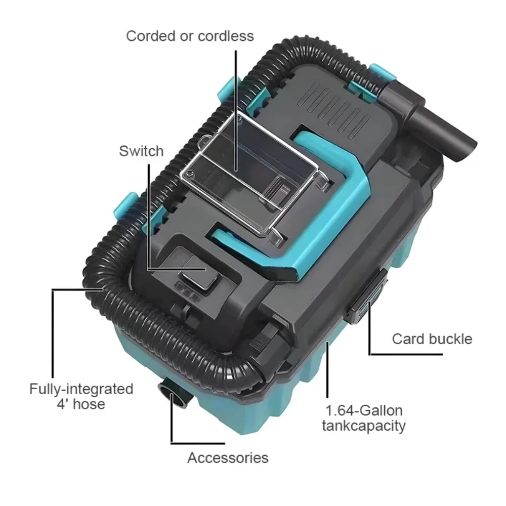 Multi Functional Cordless Vacuum Powerful Suction Wet Dry Blow Suction All In One Machine For Home Car Factory Use