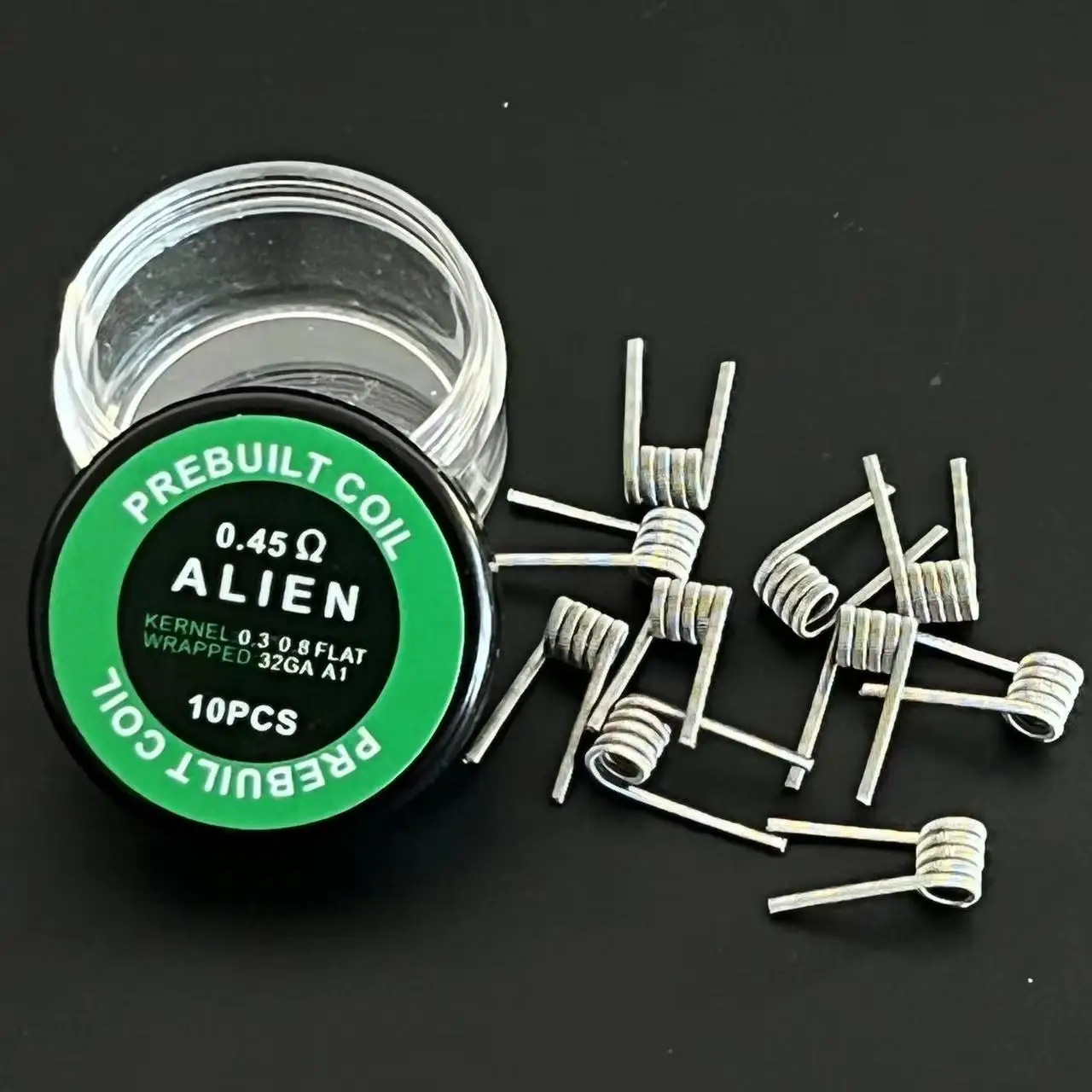 100/50/30/10PCS Pre Built Coils Ohm 0.2-0.85 Flat Mix Twisted Ribbon Quad Hive Tiger Mirage Alien Clapton A1 SS316L Ornament