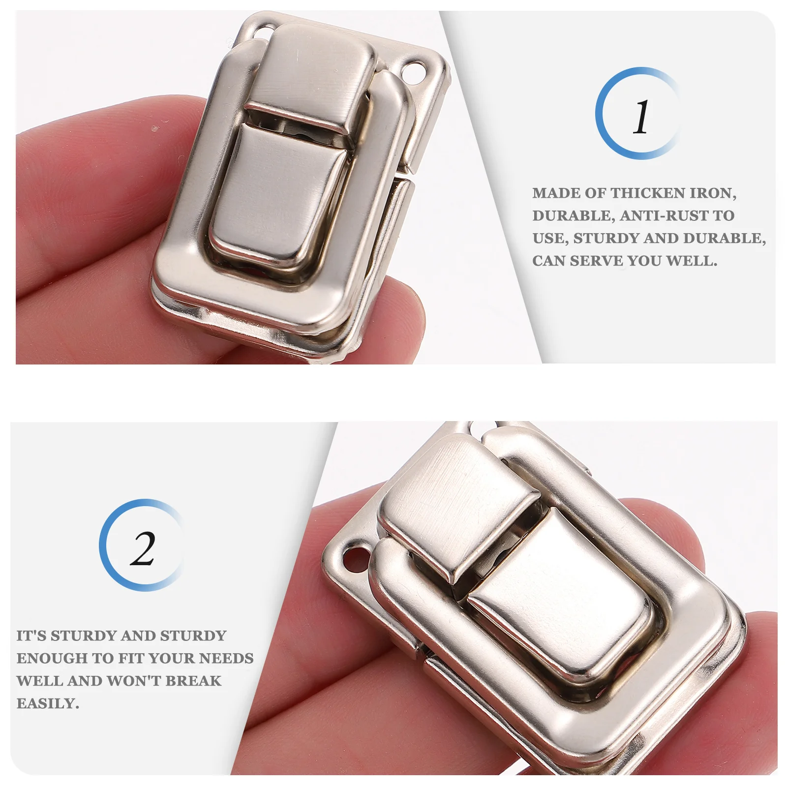 

30Pcs Jewelry Box Hasp Metal Latch for Wooden Box Closure Resistant Fixer for Home Shop Use