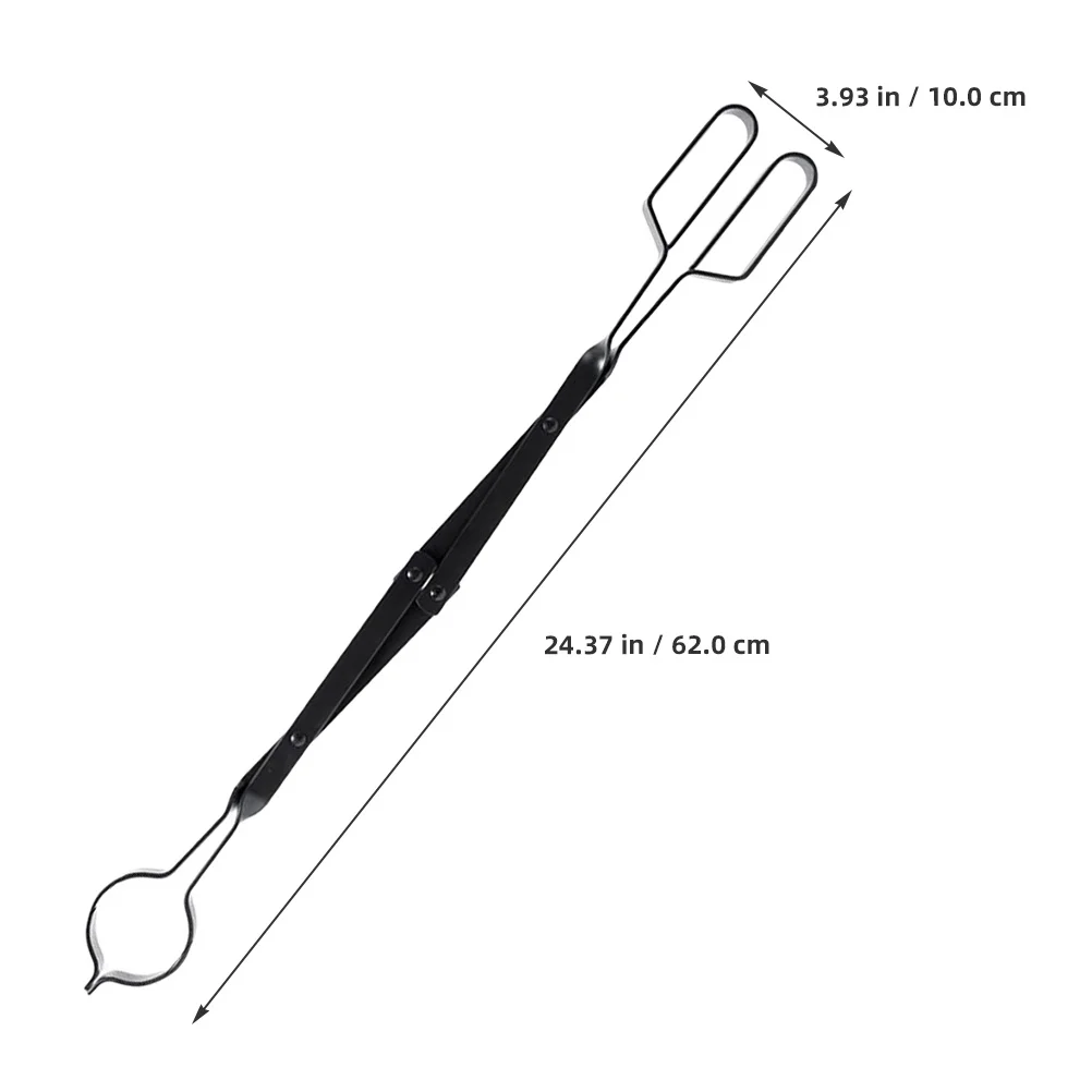 ملقط الحطب أداة الموقد المعدنية القابلة للطي لسجل الاستيلاء في الأماكن المغلقة في الهواء الطلق استخدام المحمولة شواء التخييم الطبخ