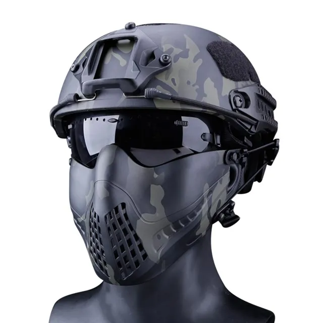 WoSporT PILOT MASK Navigator Mask Dual Mode Headgear System M07 Tactical Protective Mask Solid Color