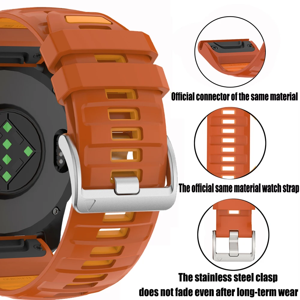 Offizielles Uhrenarmband 22 26mm für Garmin Fenix 8 9 Pro 47mm 51mm Solar 7 7X/Enduro/Epix/Tactix8 970 Sportliches Silikon QuickFit Armband – Detail 15