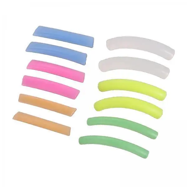 6x 12 Pieces Eyelash Perming Pads, Silicone Perm Lift Pads, Colorful Reusable