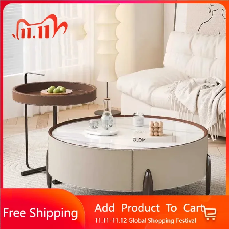 

Korean Design Coffee Tables Luxury Round Clear Living Room Coffee Tables Center Italian Center Unique Couchtisch Salon Furniture