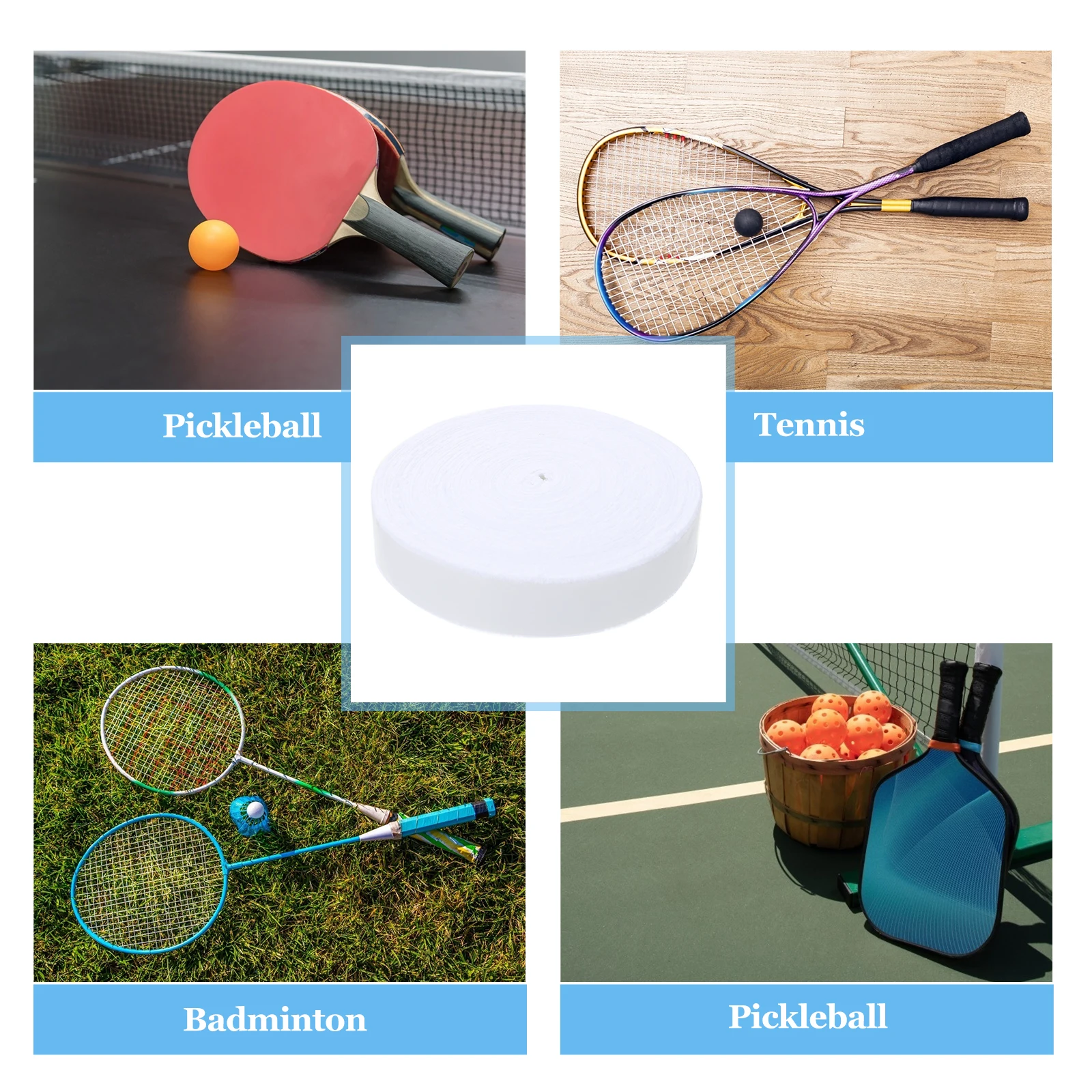

1 шт. противоскользящий ремень для ручки ракетки, поглощающий пот ремешок для ручки для тенниса, ракетки для бадминтона, спортивные аксессуары, лента для ручки