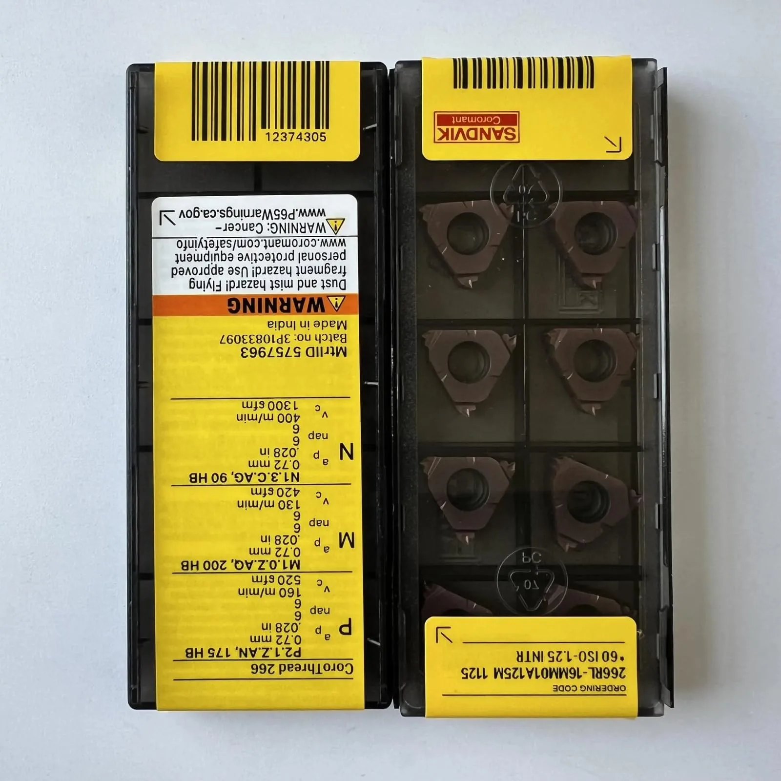 

Original SANDVIK / 266RL-16MM01A125M 1125 / Hard alloy blade 10 Pcs