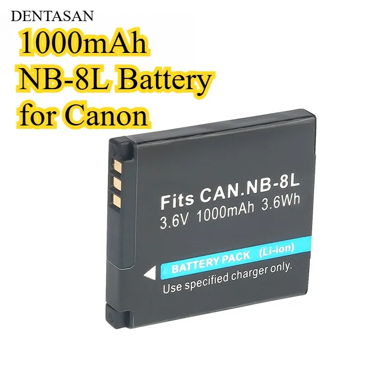 

1000mAh NB-8L Battery for Canon A3000 A3100IS A3200 A3300 A2200 Powershot Digital Camera Replacement Battery