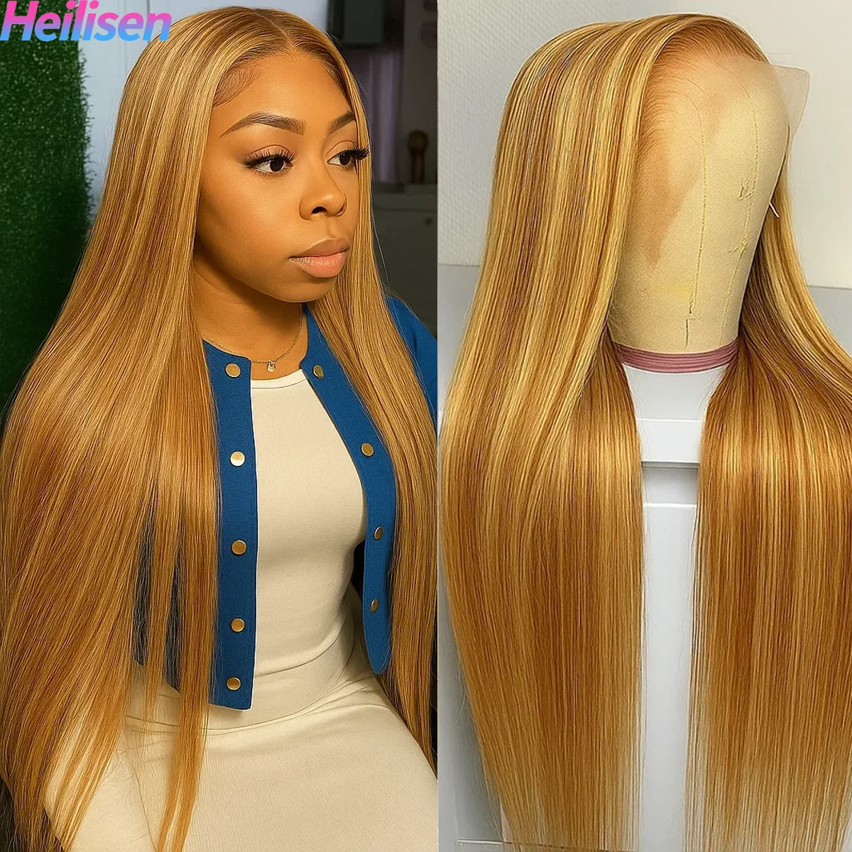 مستقيم 13x6 HD الدانتيل الشفاف الباروكة الأمامية 36 بوصة 220% الكثافة P4/27 تسليط الضوء على خصلات الشعر المستعار الإنسان البرازيلي الحقيقي للنساء