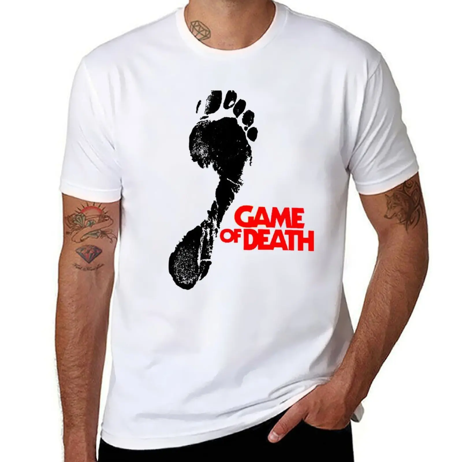 

Футболка с изображением следа игры смерти, мужская футболка с рисунком аниме, мужские футболки, забавная футболка с рисунком