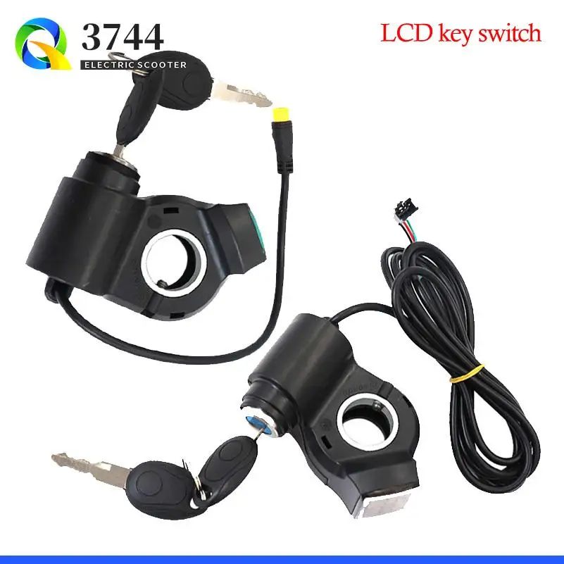 

E-Bike Thumb Throttle Digital Battery Voltage Display Switch Power with Key Lock E-Bike Voltage Display E-Bike Battery Display