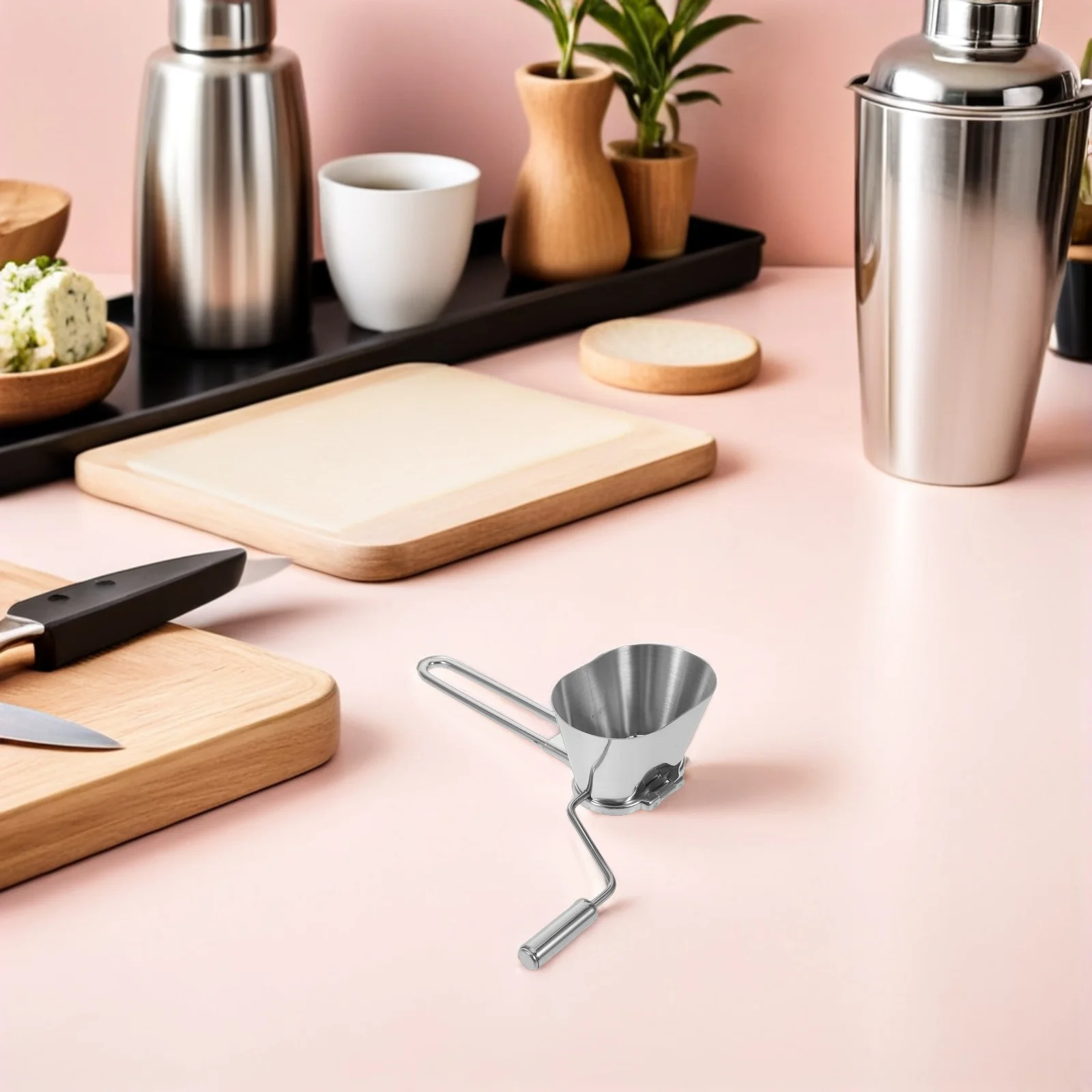 

Manual Stainless Steel Vegetable Chopper Mini Hand Crank Herb Shredder For Parsley Spices Multifunctional Kitchen Tool