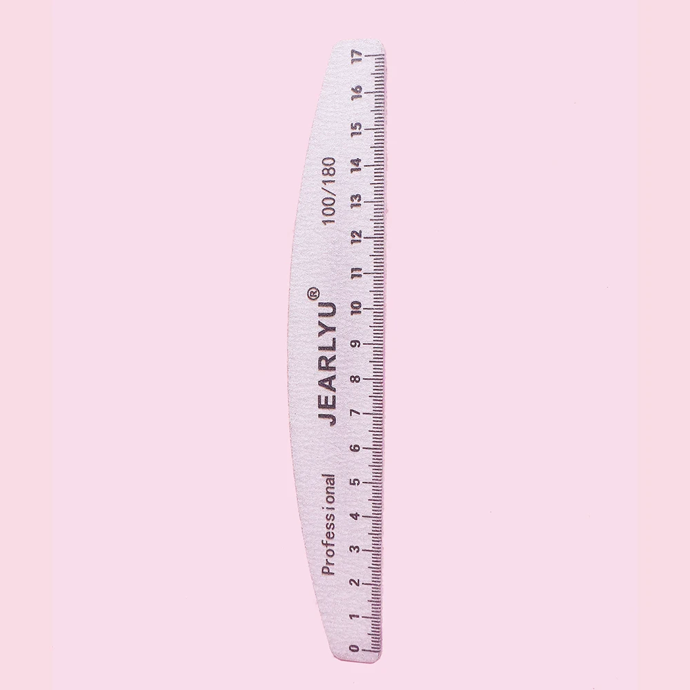 10/50Pcs Professional Nail Files Wholesale Polishing Shaping Nails Half Moon Grey Sandpaper Nails Files Pedicure Manicure Tools