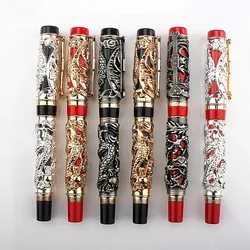 Jinhao Ballpoint Pen Luxury Rollerball for Writing Dragon and Phoenix 0.7mm Nib Heavy Gift Business Office Supplies