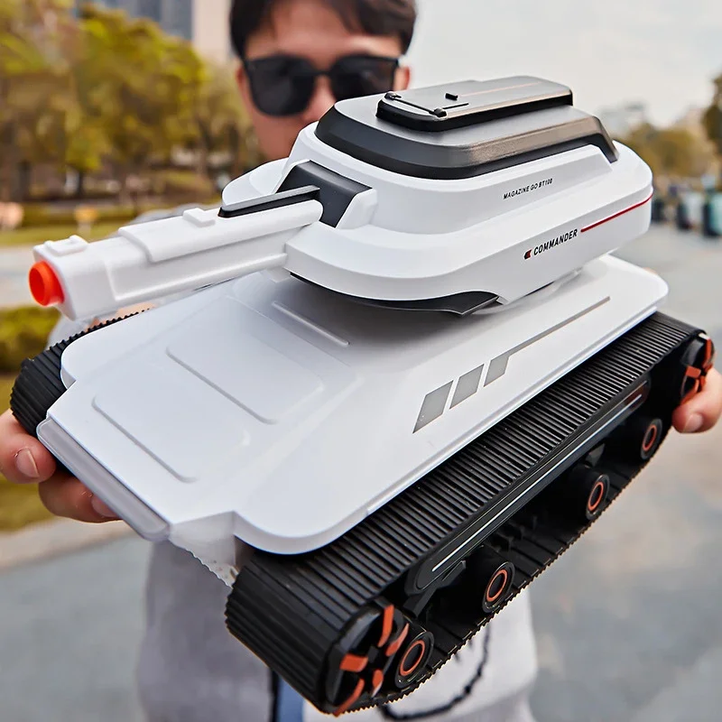 Réservoir RC tirer balle Simulation armure véhicule électronique télécommande réservoir tir balle militaire sur chenilles RC voiture jouets