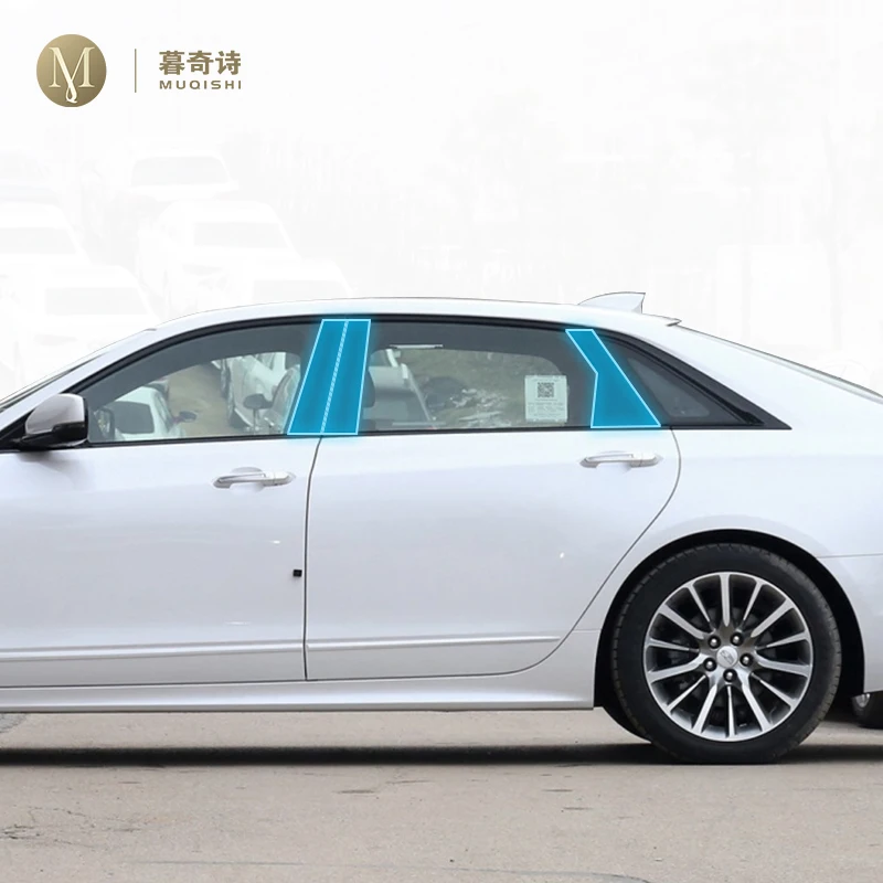 For Cadillac CT6 2019-2023 Car Exterior Car B C window pillar Anti-scratch TPU Protective film Anti-scratch Repair film PPF