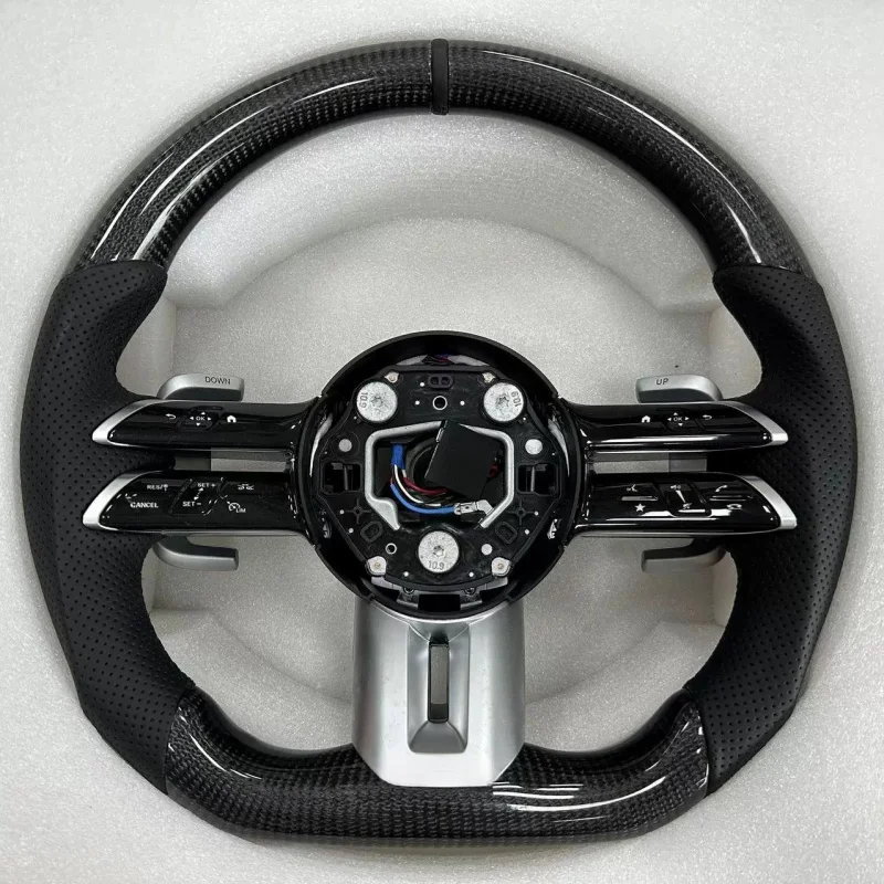 For Mercedes Benz A-class E-Class ML GL G-Class S-Class Car Steering Wheel Carbon Fiber Custom Made Leather Accessories - view 3