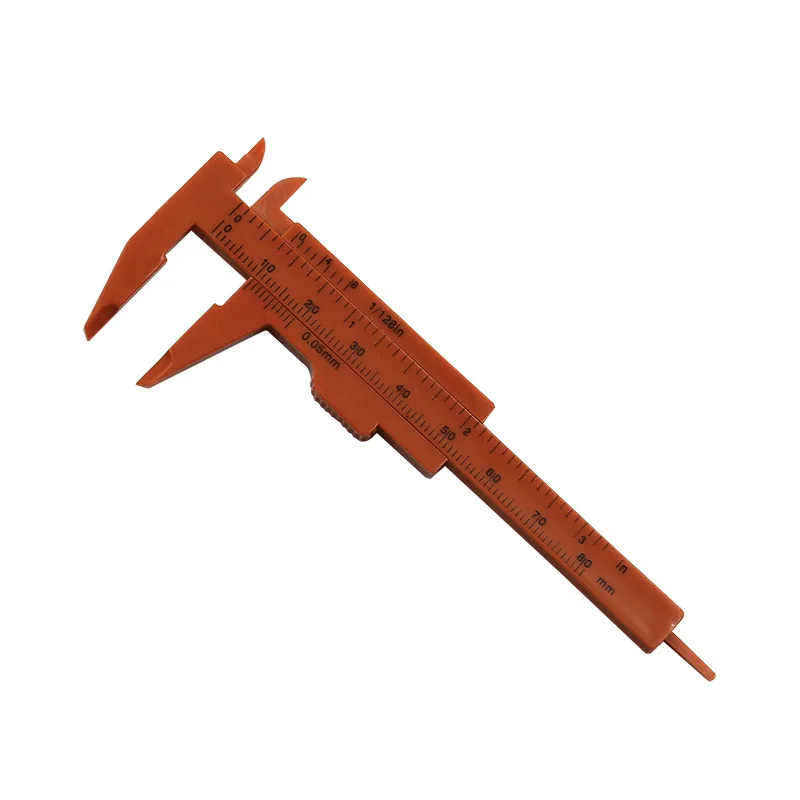 80mm Mini Plastic Sliding Vernier Caliper Gauge Measure Tool Ruler Micrometer