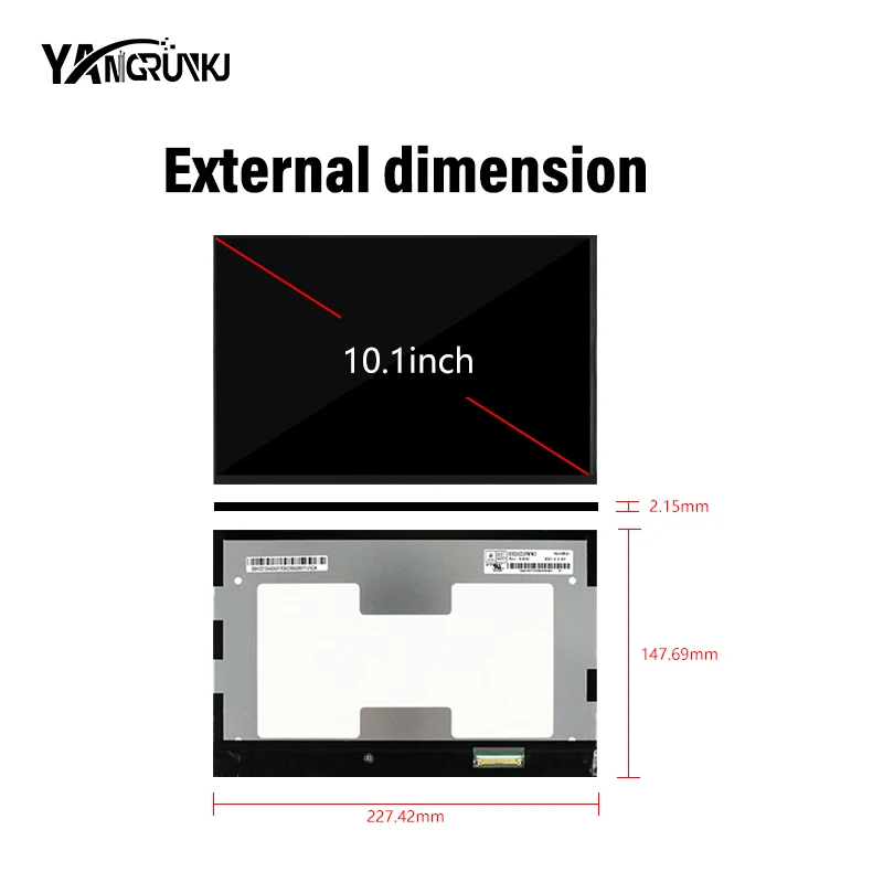 10.1inch Tablet PC 1280*800 Slim Display LVDS 40P IPS LCD HSD101PWW1-G10