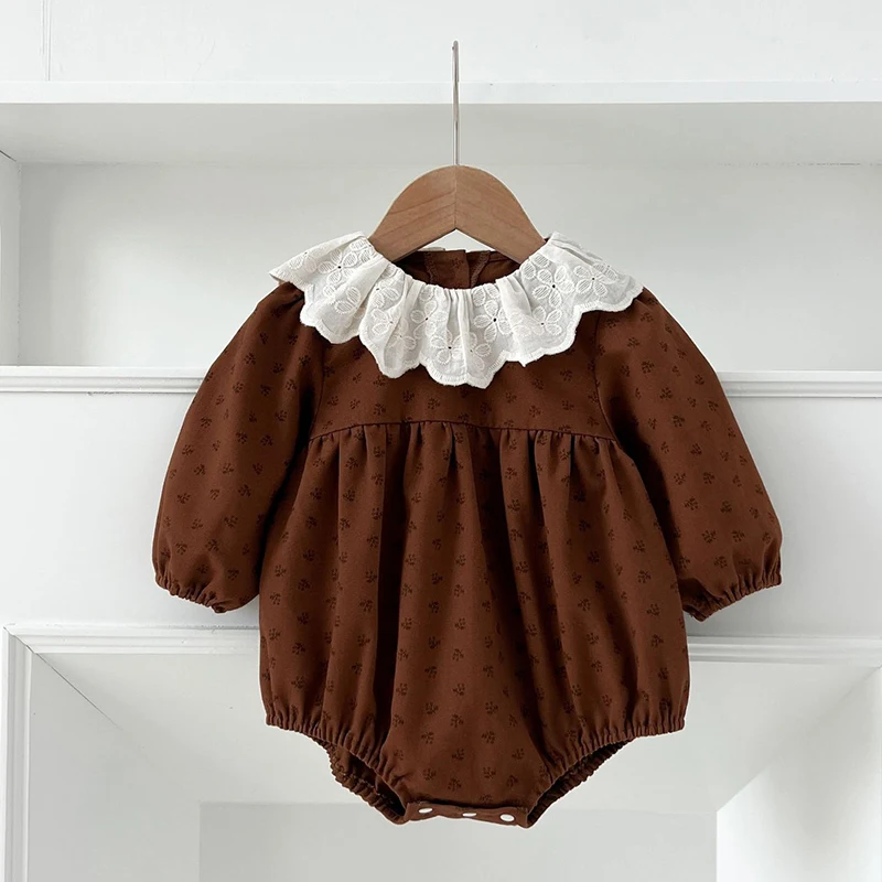 

0-2 Years Newborn Baby Girls Clothing Floral Long Sleeves Toddler Jumpsuit Spring Infant Romper Baby Girl Clothes Baby Bodysuit